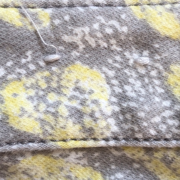 J. McLaughlin Lexie gray and yellow slim comfort jeans NWOT Sz 10 - Picture 8 of 9